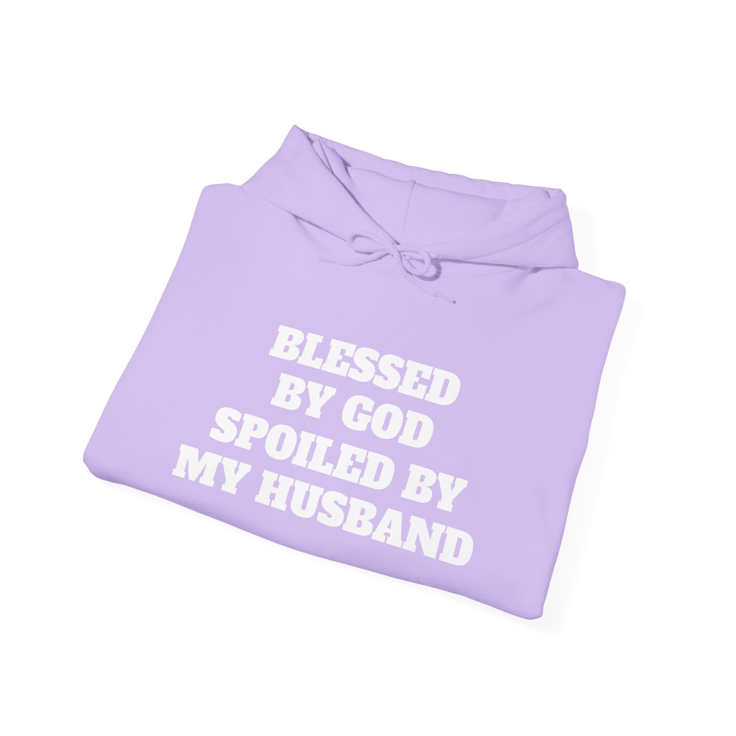 Blessed by God Hoodie | Cozy Wife Gift | Faith-Based Apparel | Christian Sweatshirt | Spoiled by My Husband