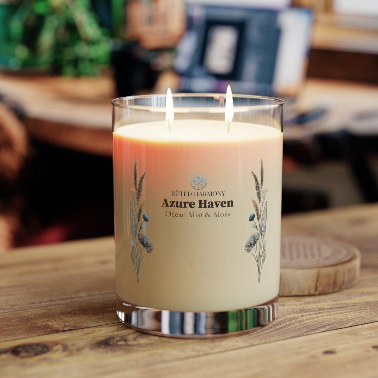 Azure Haven - Ocean Mist & Moss Scented Candle