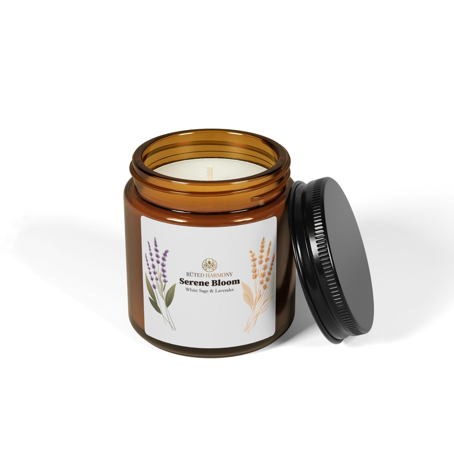 Serene Bloom - White Sage & Lavender Scented Soy Candle