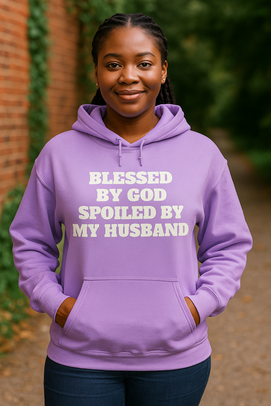 Blessed by God Hoodie | Cozy Wife Gift | Faith-Based Apparel | Christian Sweatshirt | Spoiled by My Husband
