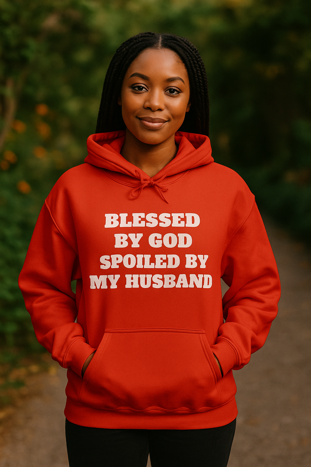 Blessed by God Hoodie | Cozy Wife Gift | Faith-Based Apparel | Christian Sweatshirt | Spoiled by My Husband