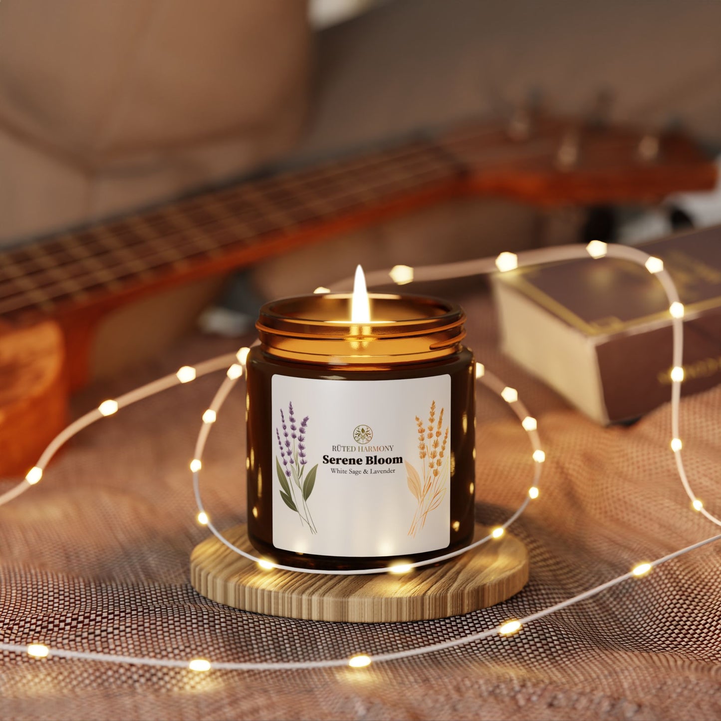 Serene Bloom - White Sage & Lavender Scented Soy Candle