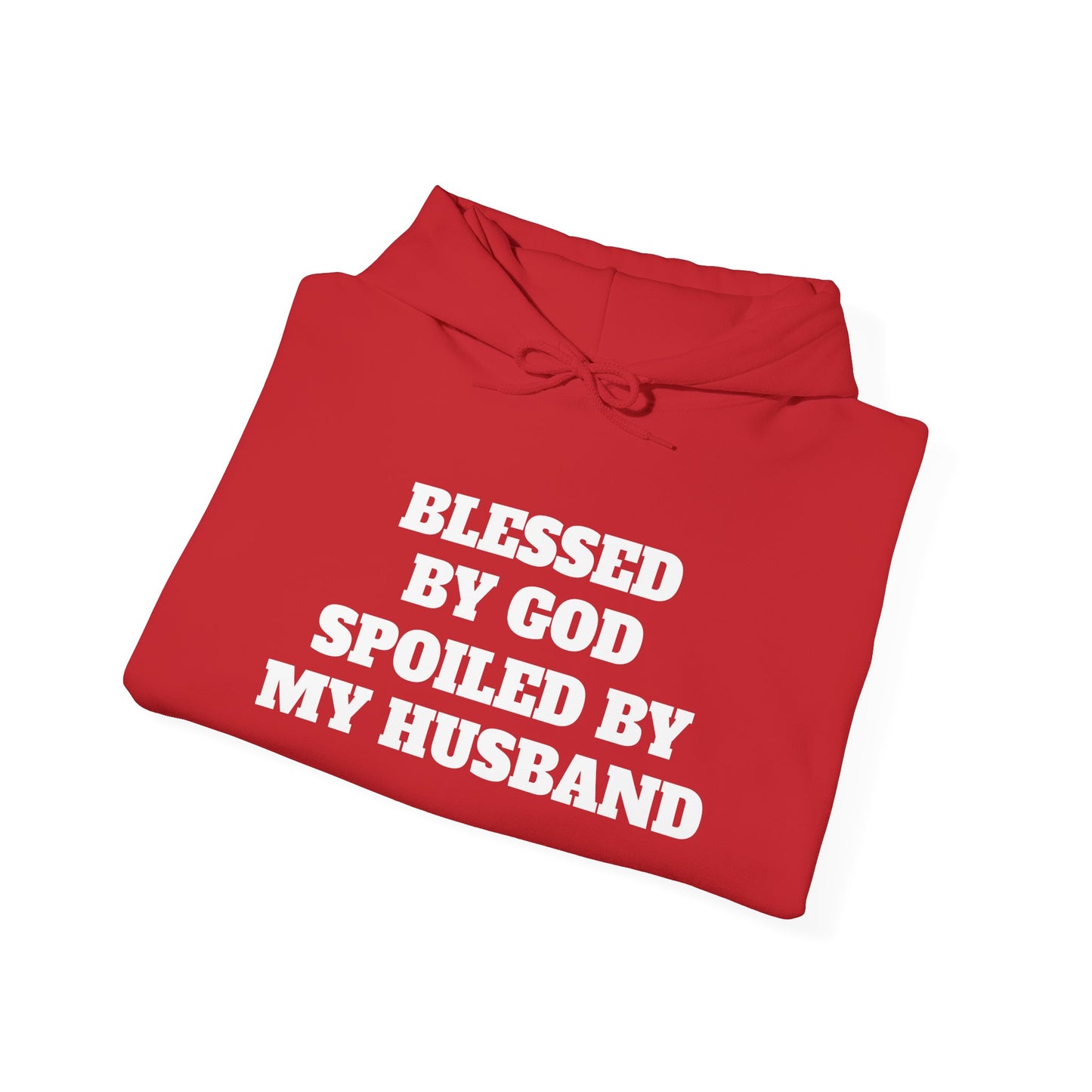 Blessed by God Hoodie | Cozy Wife Gift | Faith-Based Apparel | Christian Sweatshirt | Spoiled by My Husband