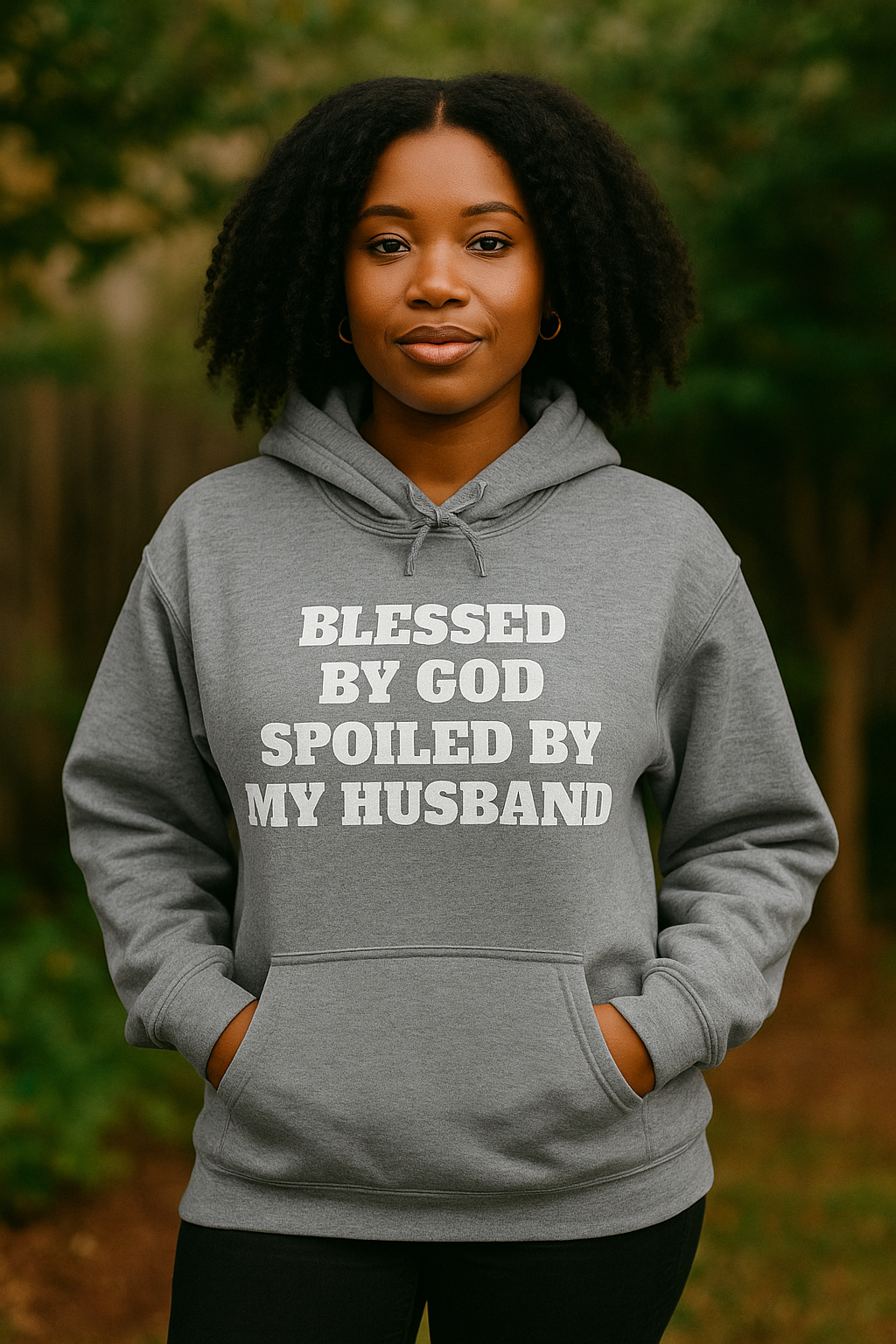 Blessed by God Hoodie | Cozy Wife Gift | Faith-Based Apparel | Christian Sweatshirt | Spoiled by My Husband