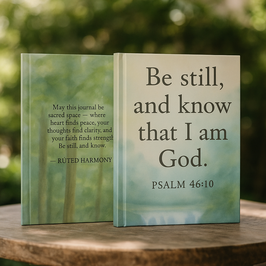 Faith Journal – “Be Still and Know” Hardcover Journal, Christian Gift, Psalm 46:10 Notebook, Prayer & Reflection Diary, Nature-Inspired Spiritual Journal