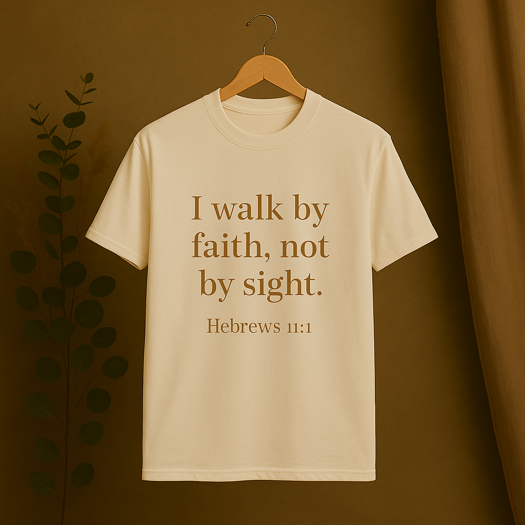 I Walk by Faith Tee – Hebrews 11:1