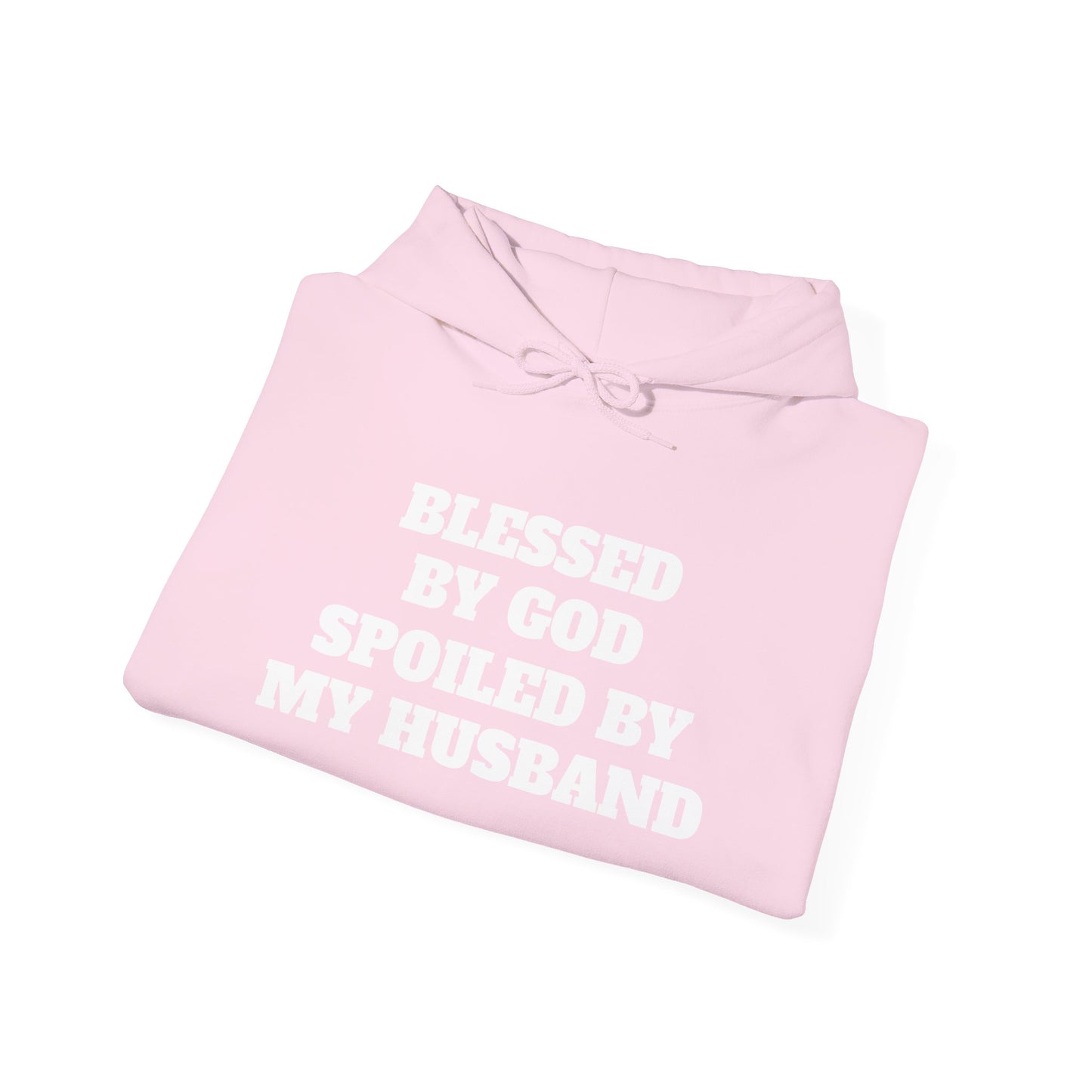 Blessed by God Hoodie | Cozy Wife Gift | Faith-Based Apparel | Christian Sweatshirt | Spoiled by My Husband