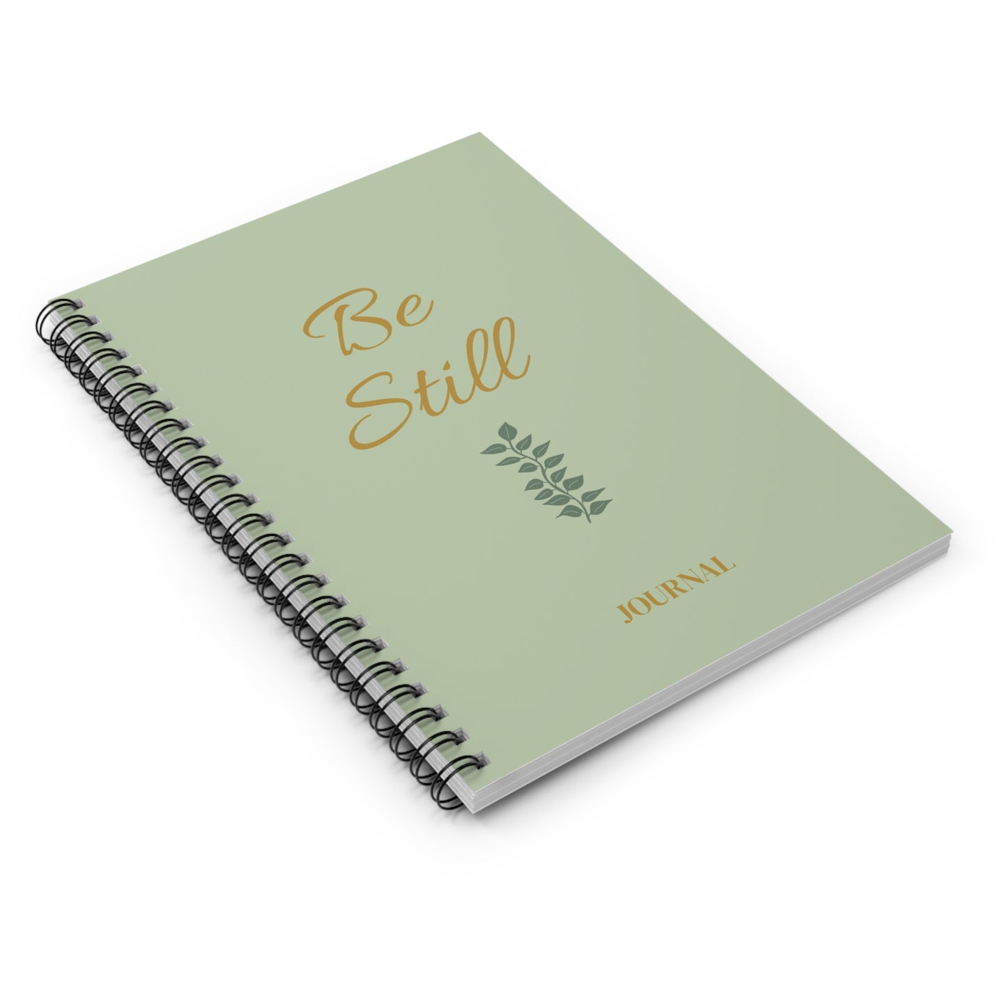 Be Still Spiral Notebook – Mindfulness Journal, Inspirational Writing Diary, Eco-Friendly Gift, Green Spiral Planner