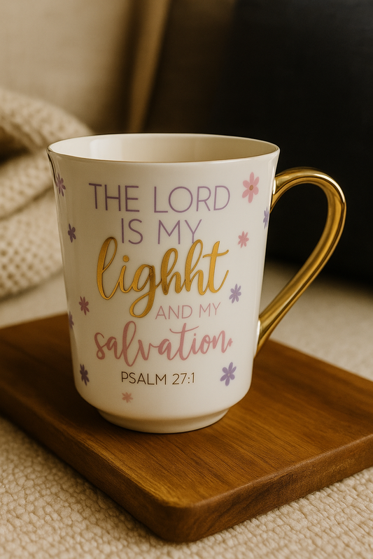 ✨ The Lord Is My Light & Salvation Mug – Psalm 27:1 ✨