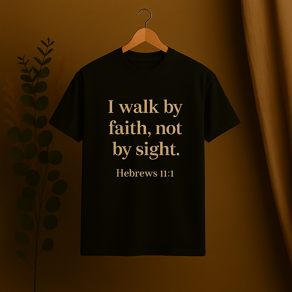 I Walk by Faith Tee – Hebrews 11:1