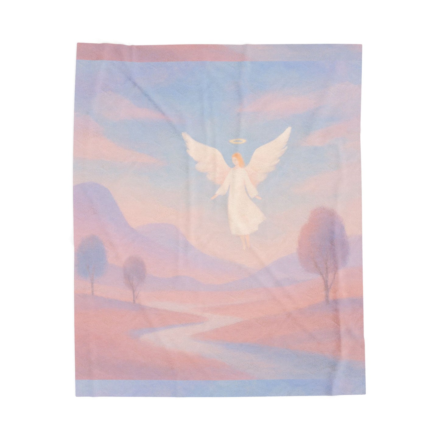 Touched by Grace Velveteen Blanket – Soft Faith Throw for Prayer, Journaling & Healing