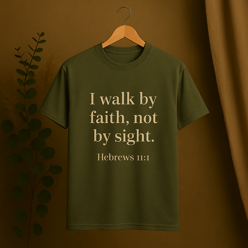 I Walk by Faith Tee – Hebrews 11:1