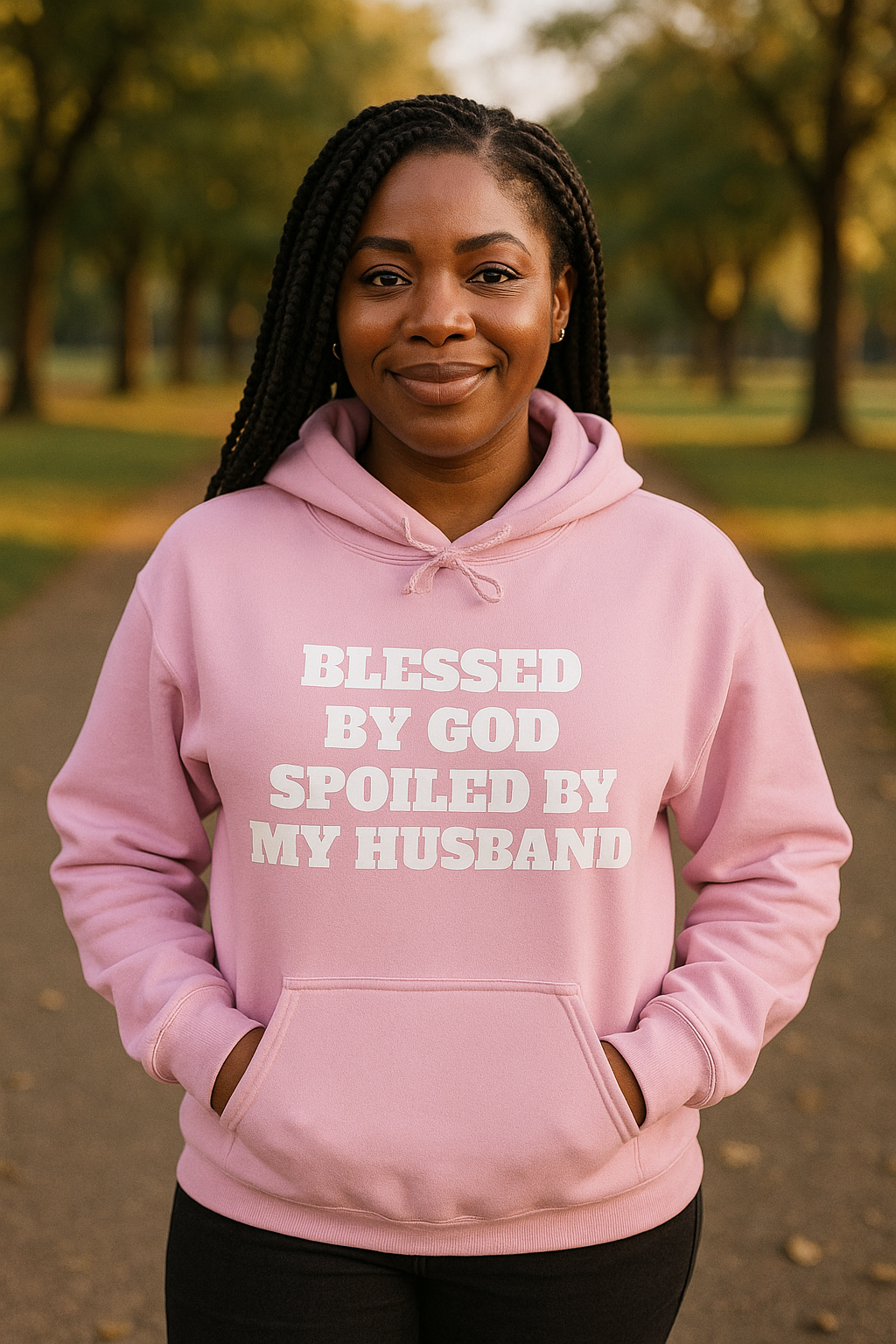 Blessed by God Hoodie | Cozy Wife Gift | Faith-Based Apparel | Christian Sweatshirt | Spoiled by My Husband