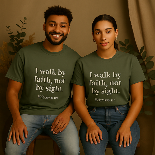 I Walk by Faith Tee – Hebrews 11:1