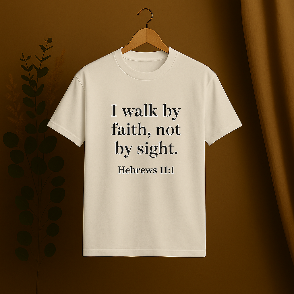 I Walk by Faith Tee – Hebrews 11:1