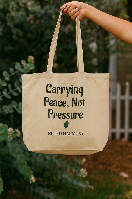 Carrying Peace Tote – Organic Eco-Friendly Bag by RÜTED HARMONY