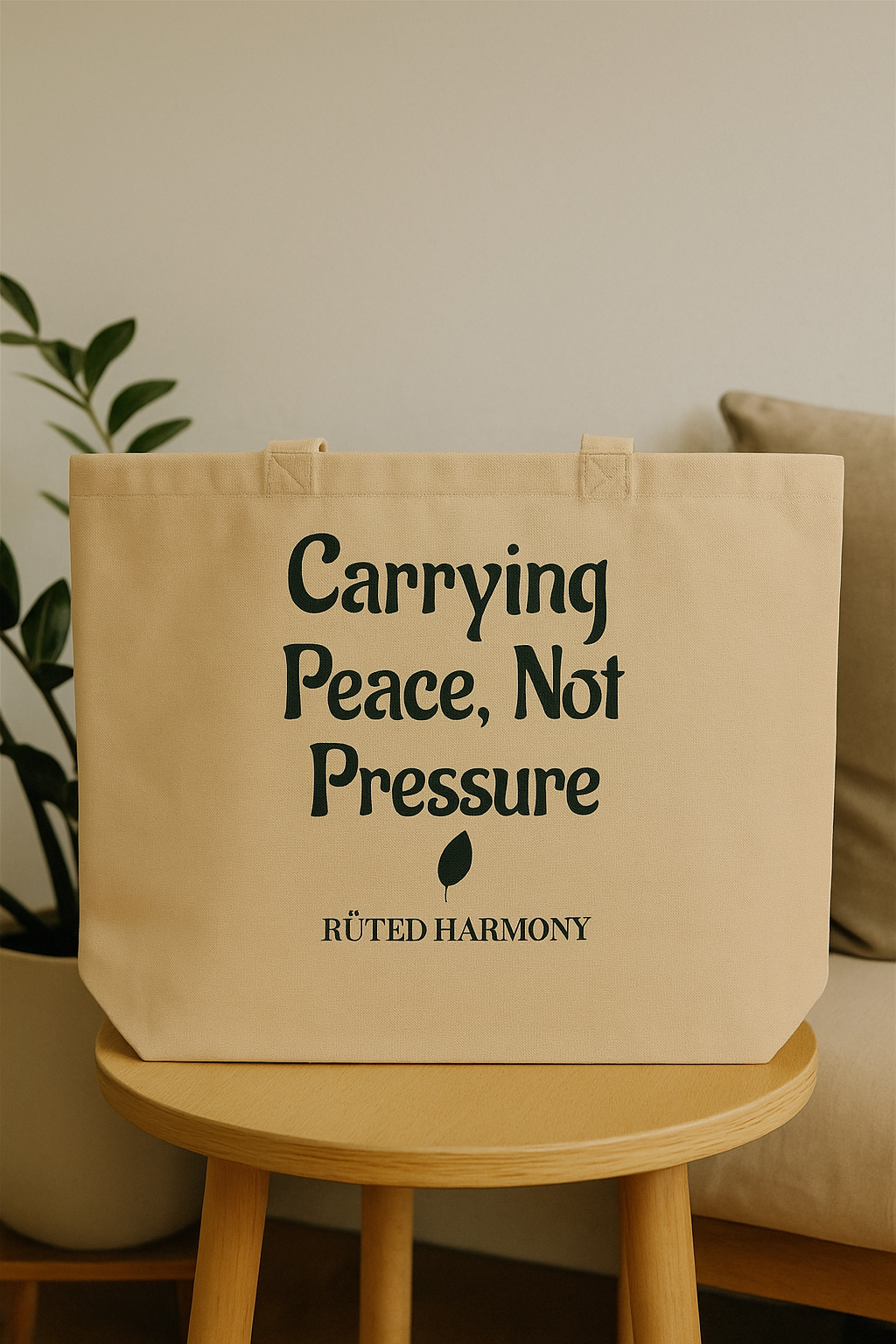 Carrying Peace Tote – Organic Eco-Friendly Bag by RÜTED HARMONY