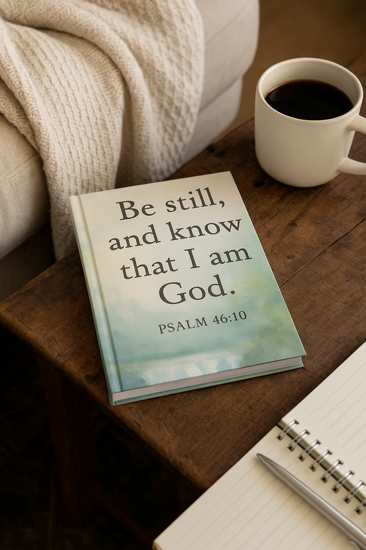 Faith Journal – “Be Still and Know” Hardcover Journal, Christian Gift, Psalm 46:10 Notebook, Prayer & Reflection Diary, Nature-Inspired Spiritual Journal